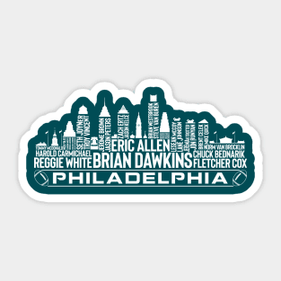 Philadelphia Football Team All Time Legends, Philadelphia City Skyline Sticker